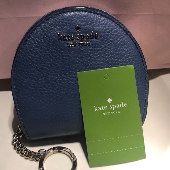 kate spade Handbags - Kate Spade ♠️ New York 💙Blue half moon wallet NWT